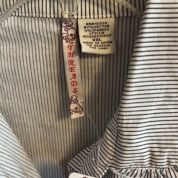 Threads Button Up Ruffle 2000s Top - Picture 3 of 3